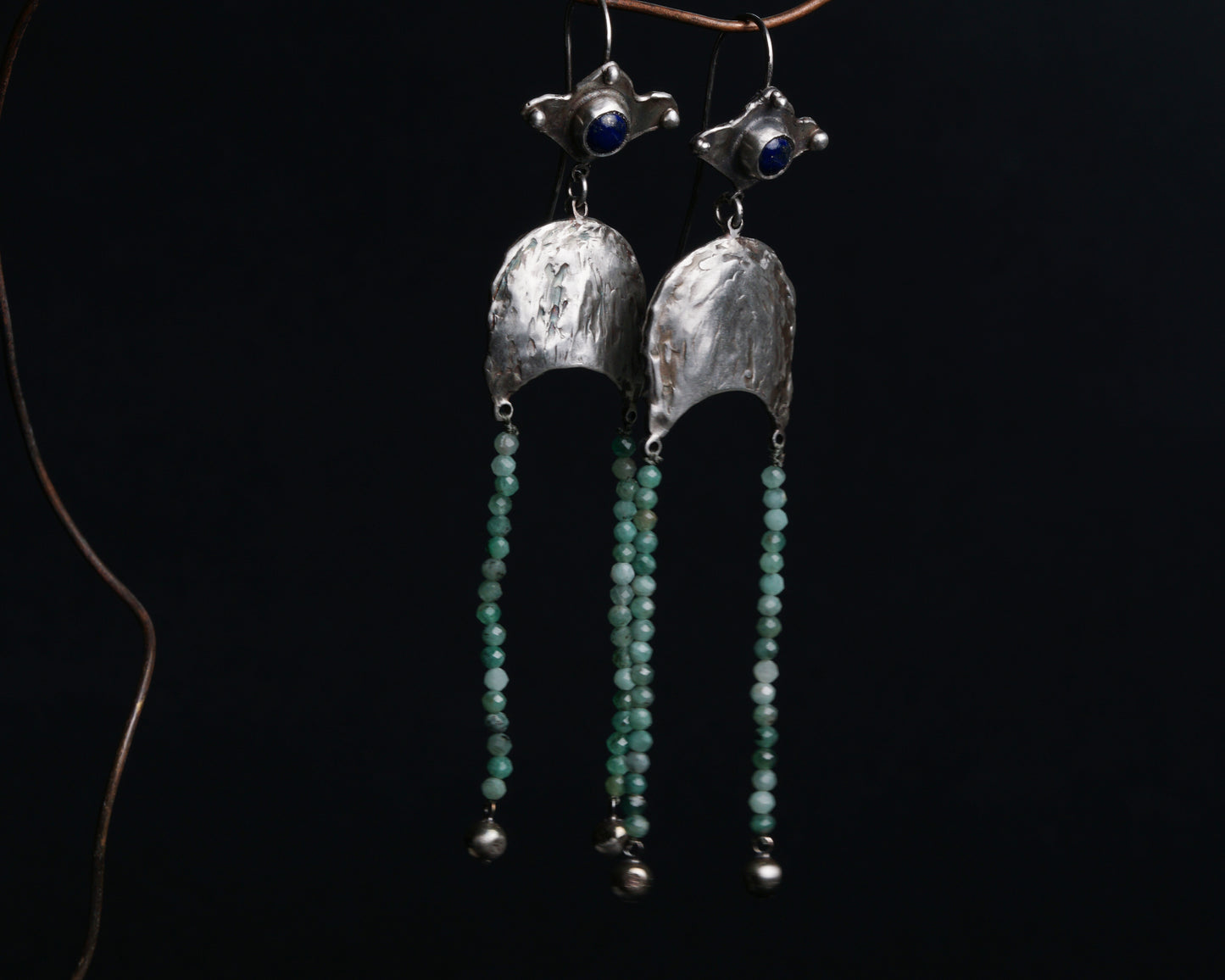 Lapis & Emerald Kokoshnik Drops