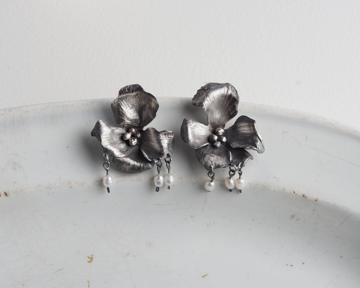 Boucles d'oreilles Orchidée