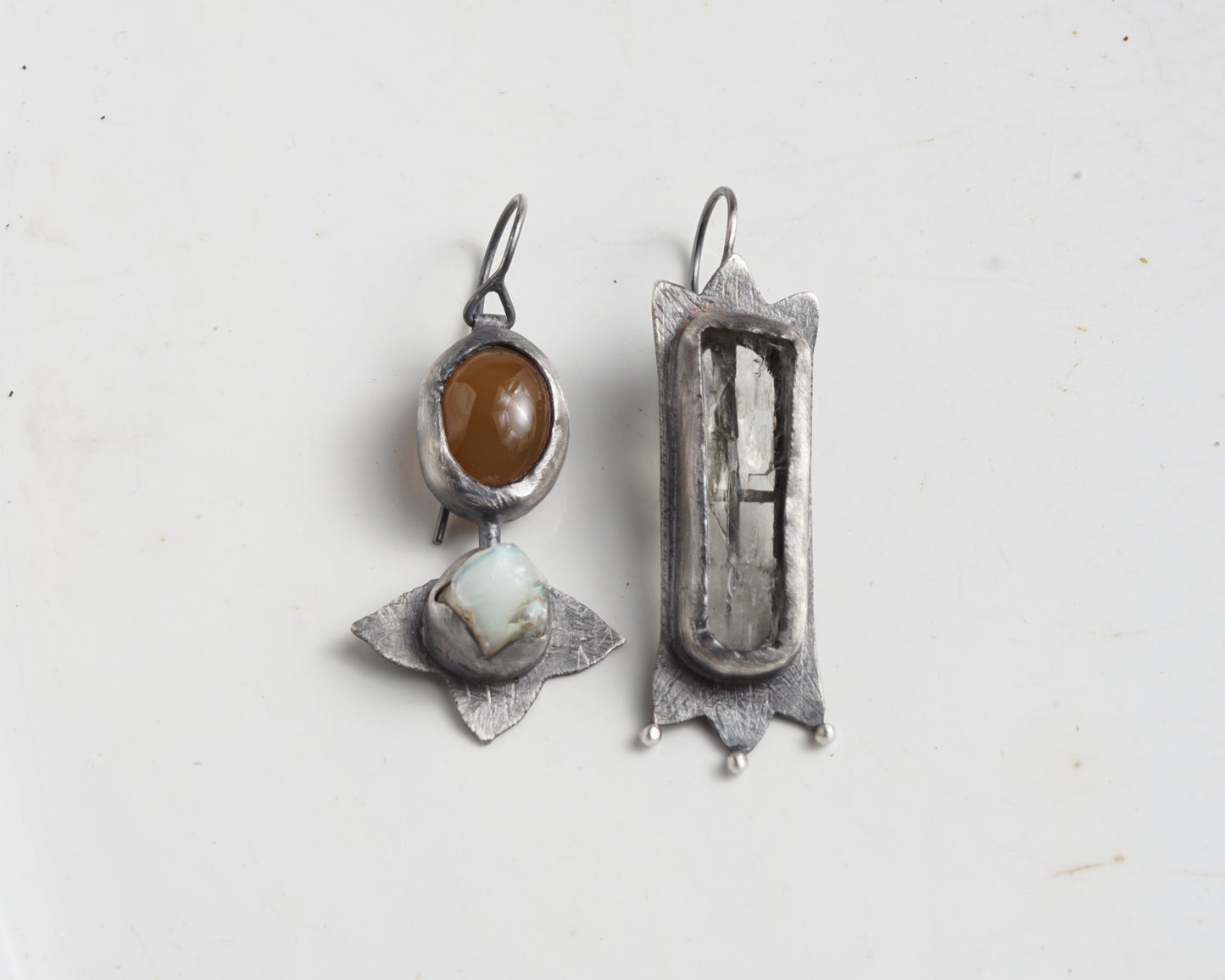 Mismatched Window & Flower Earrings