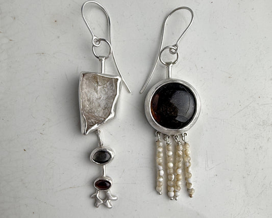 Golden Glow Mismatched Earrings