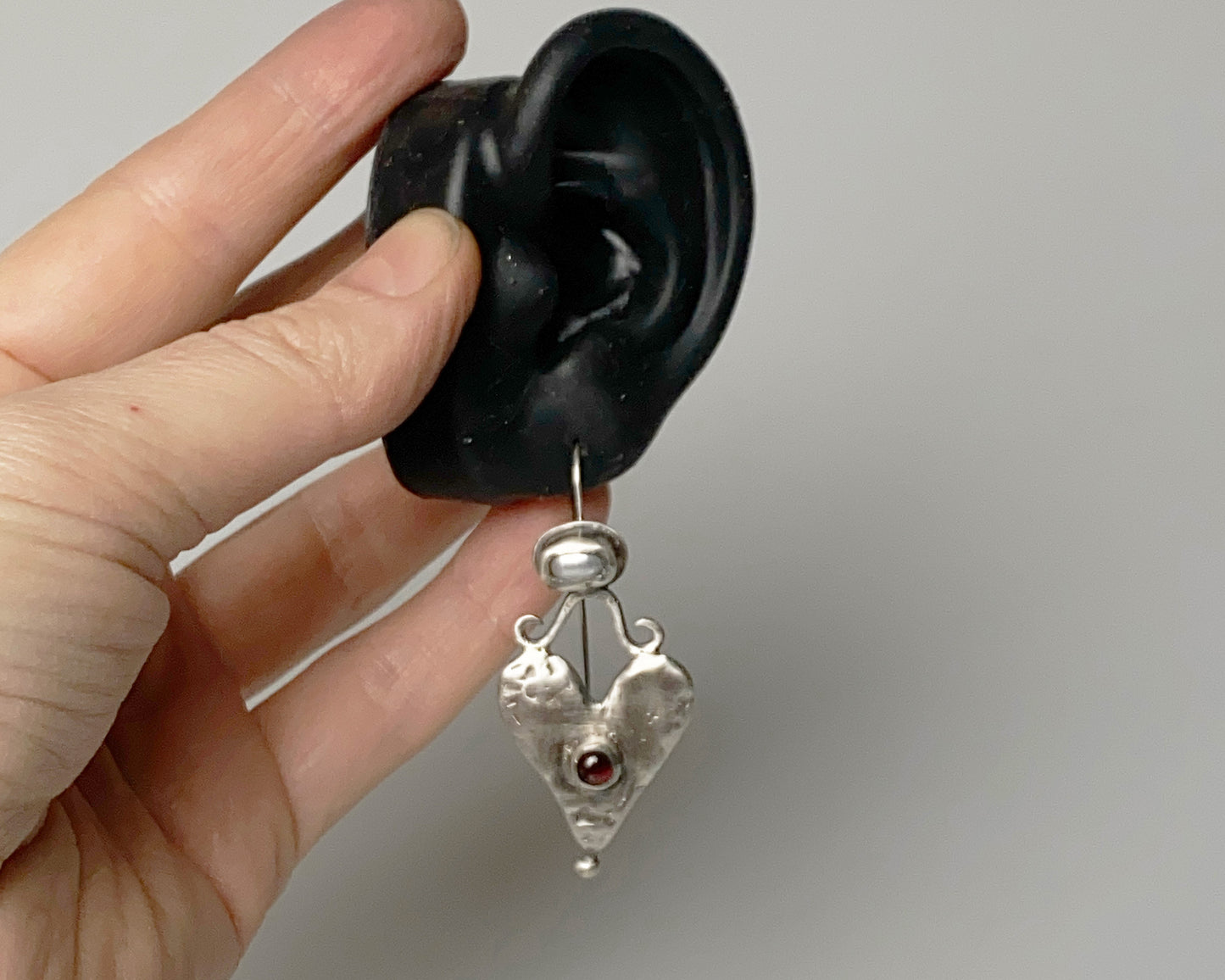 Boucles d'oreilles cœur vintage