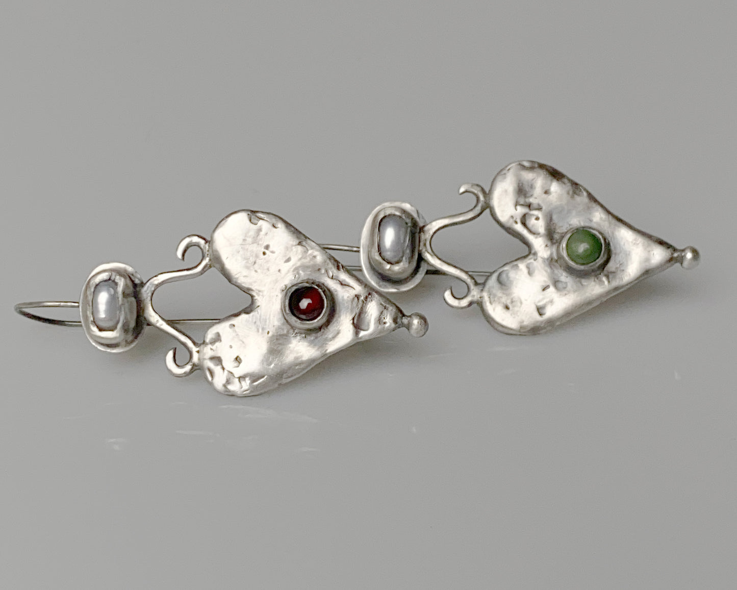 Boucles d'oreilles cœur vintage