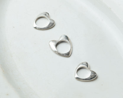 Handcrafted 925 Sterling Silver Heart-Shaped Rings