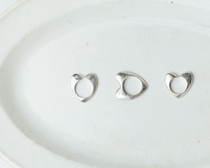 Handcrafted 925 Sterling Silver Heart-Shaped Rings