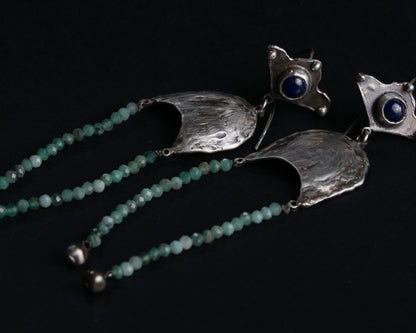 Lapis & Emerald Kokoshnik Drops