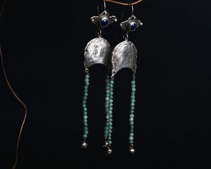Lapis & Emerald Kokoshnik Drops