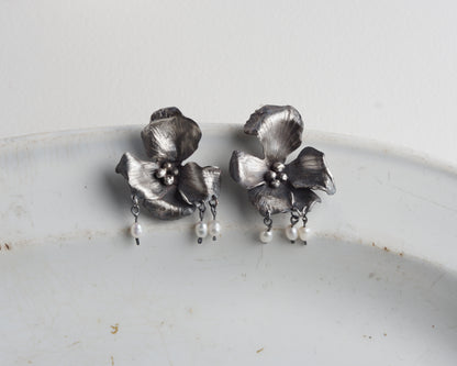 Boucles d'oreilles Orchidée