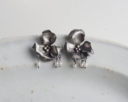 Boucles d'oreilles Orchidée