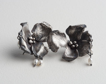 Boucles d'oreilles Orchidée