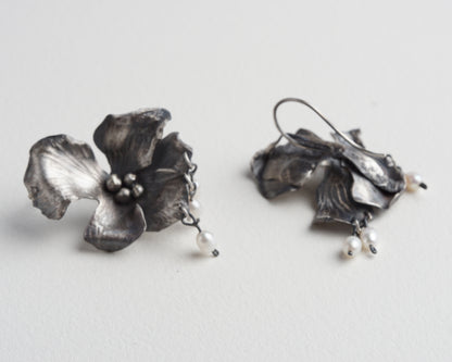 Boucles d'oreilles Orchidée
