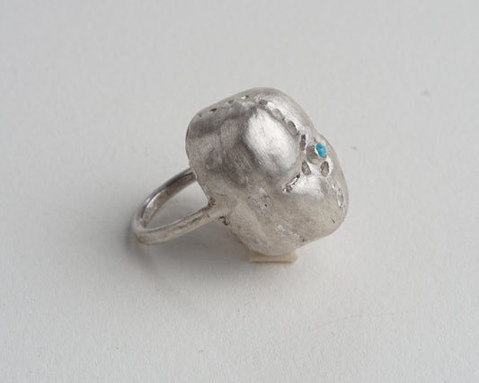 Crosscut Turquoise Ring