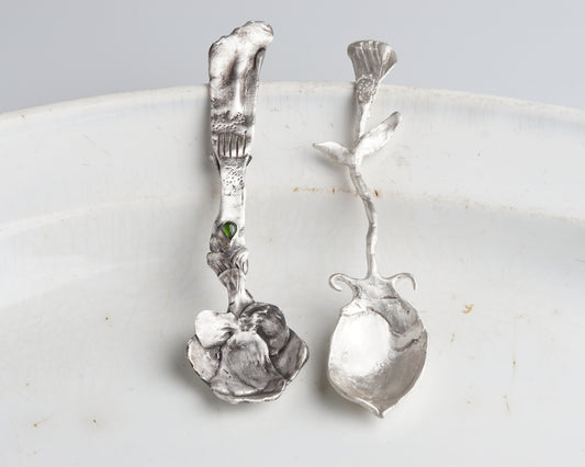 Whimsical Silver Leaf Spoon