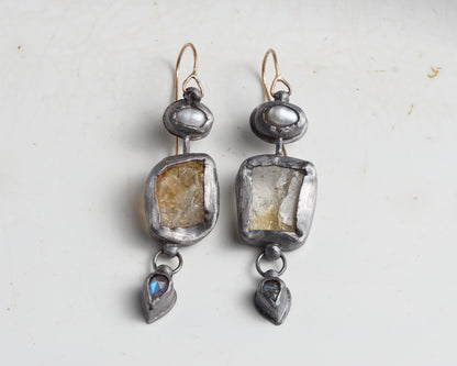 Citrine Raw Drops