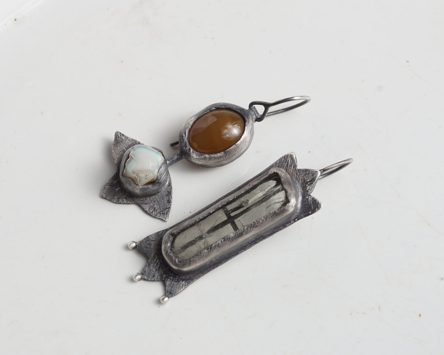 Mismatched Window & Flower Earrings