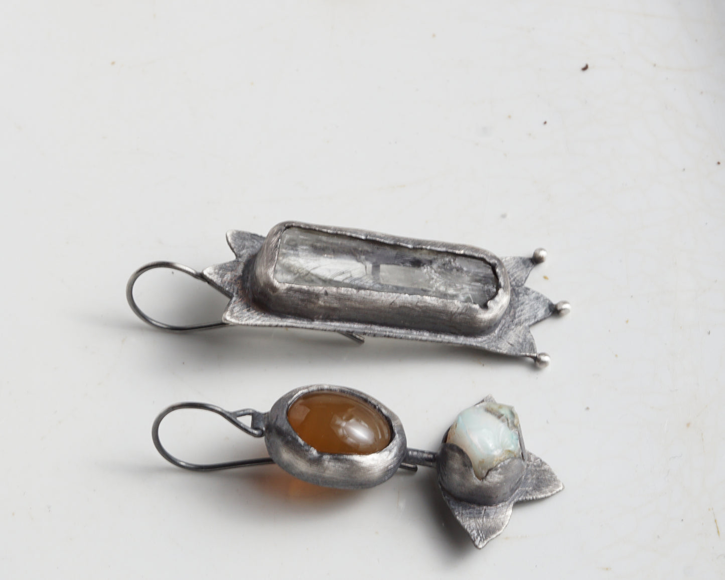 Mismatched Window & Flower Earrings