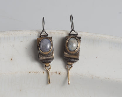 Moon Module Drop Earrings
