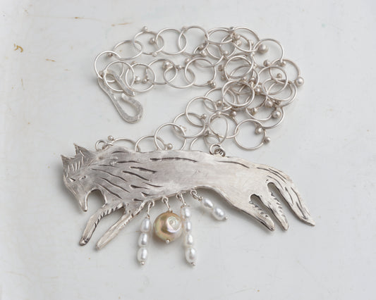 The Silver She-Wolf Necklace