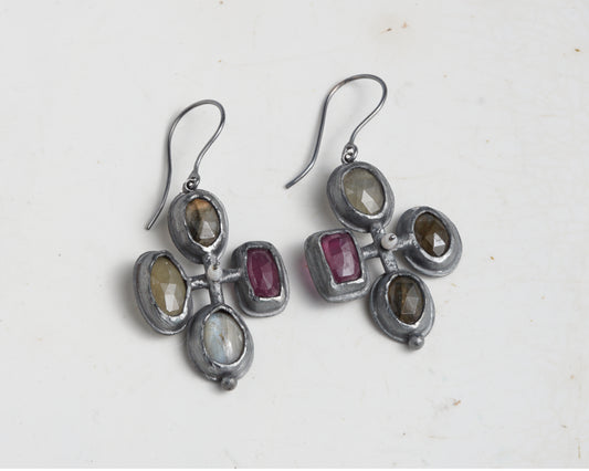 Mosaic Cross Earrings