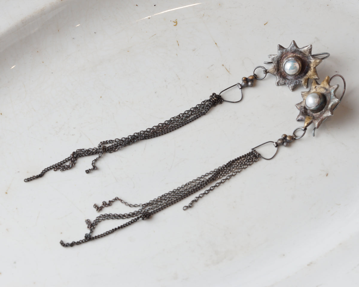 PEARL STAR EARRINGS