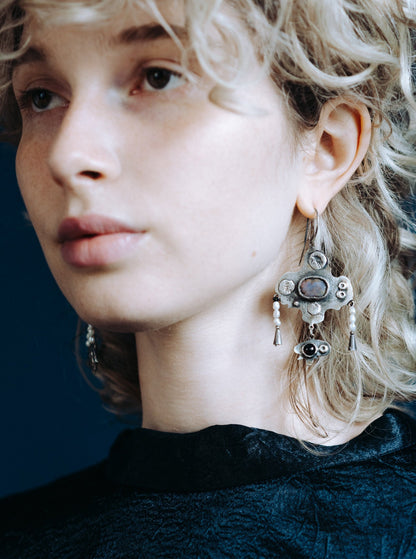 Grandes boucles d'oreilles ethniques