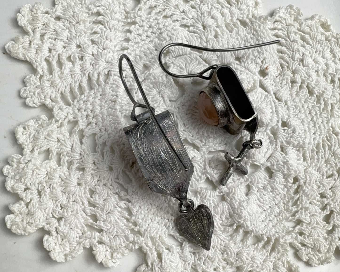 Moon Module Earrings with Mystic Topaz