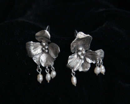 Boucles d'oreilles Orchidée