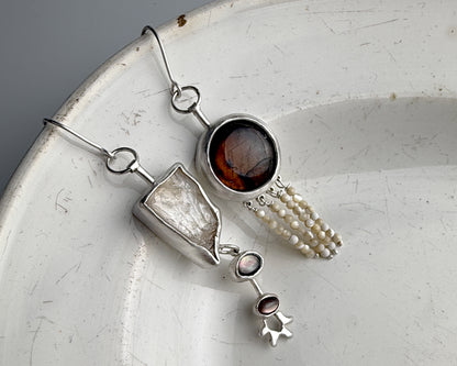 Golden Glow Mismatched Earrings