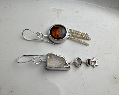 Golden Glow Mismatched Earrings