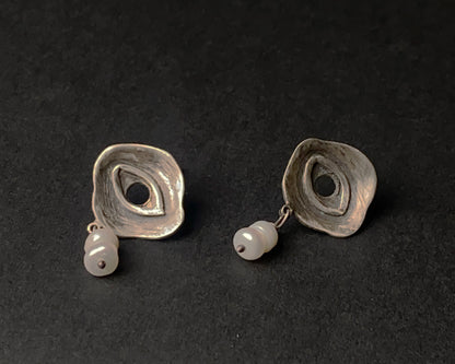 Boucles d'oreilles en argent sterling et fluorite