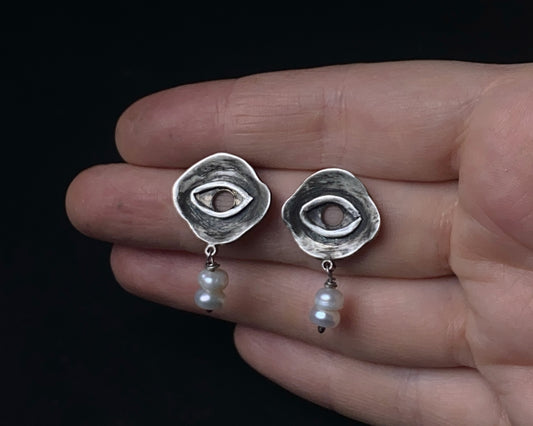 Boucles d'oreilles en argent sterling et fluorite