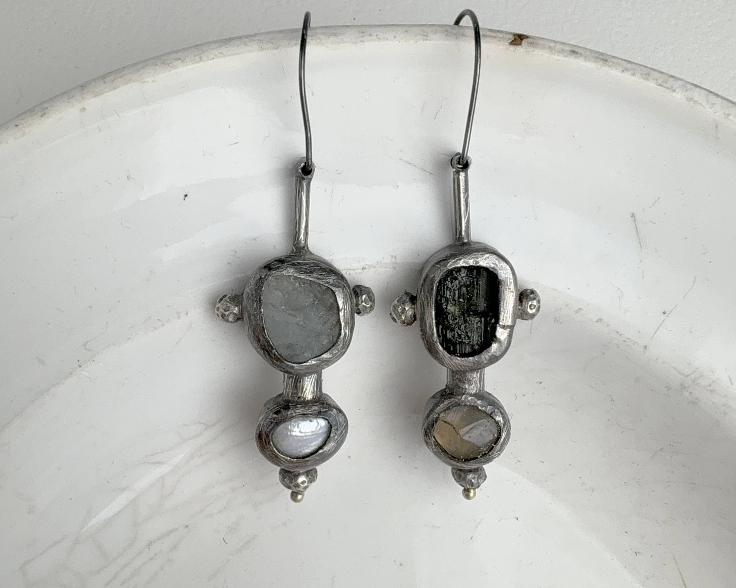 Dual Resonance Gem Earrings