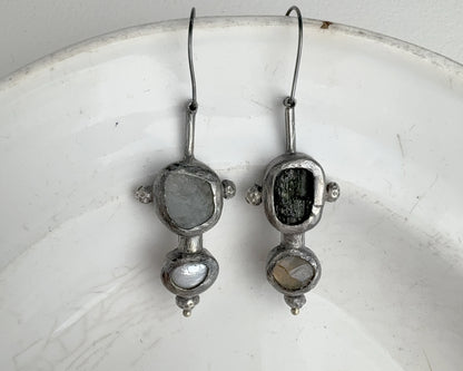 Dual Resonance Gem Earrings