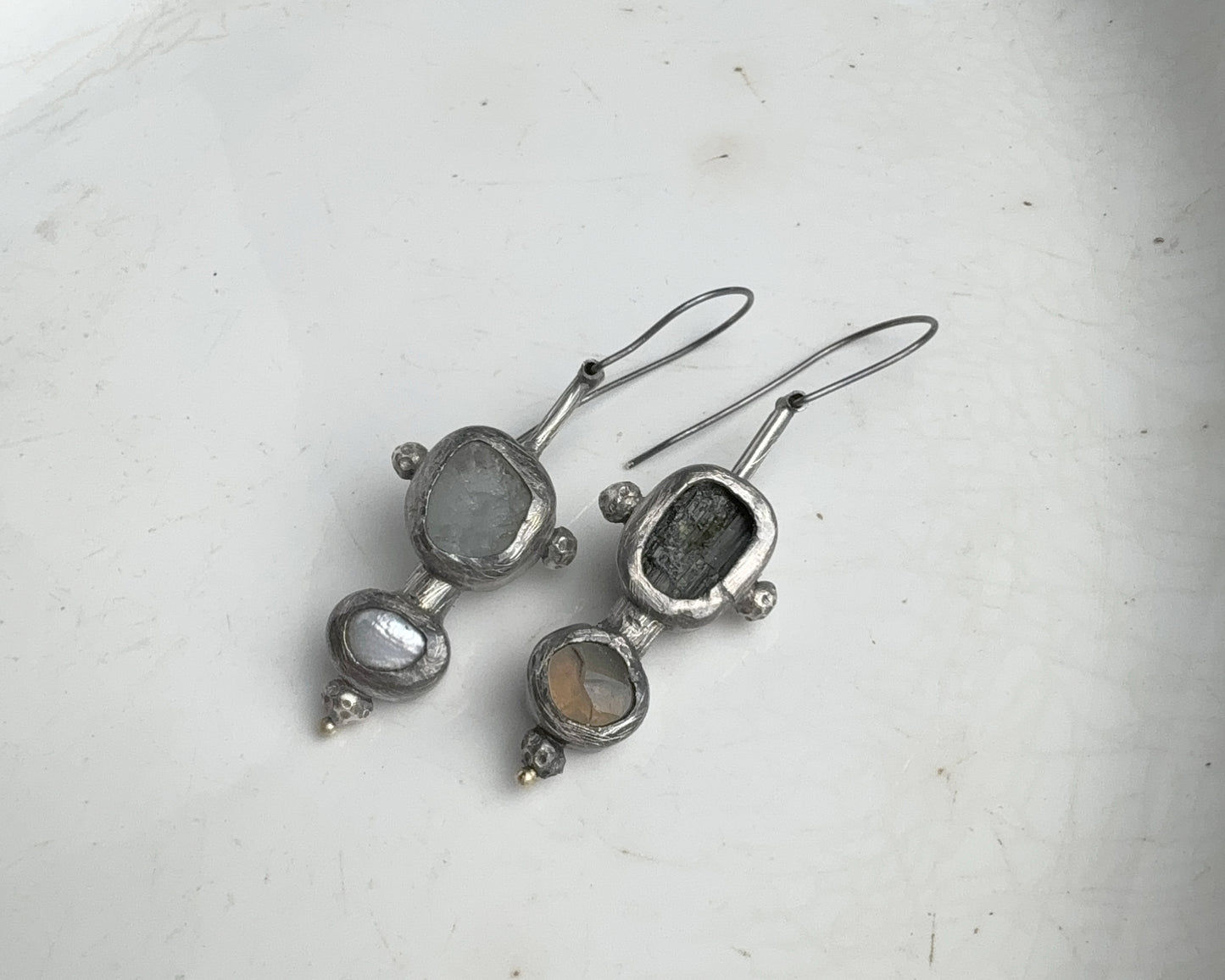 Dual Resonance Gem Earrings