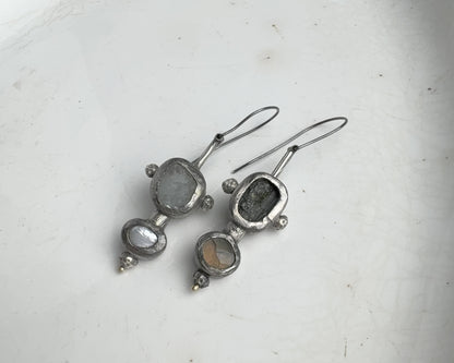 Dual Resonance Gem Earrings