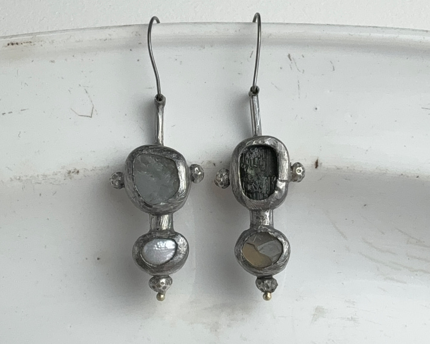 Dual Resonance Gem Earrings
