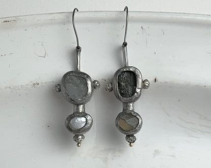 Dual Resonance Gem Earrings