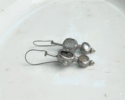 Dual Resonance Gem Earrings