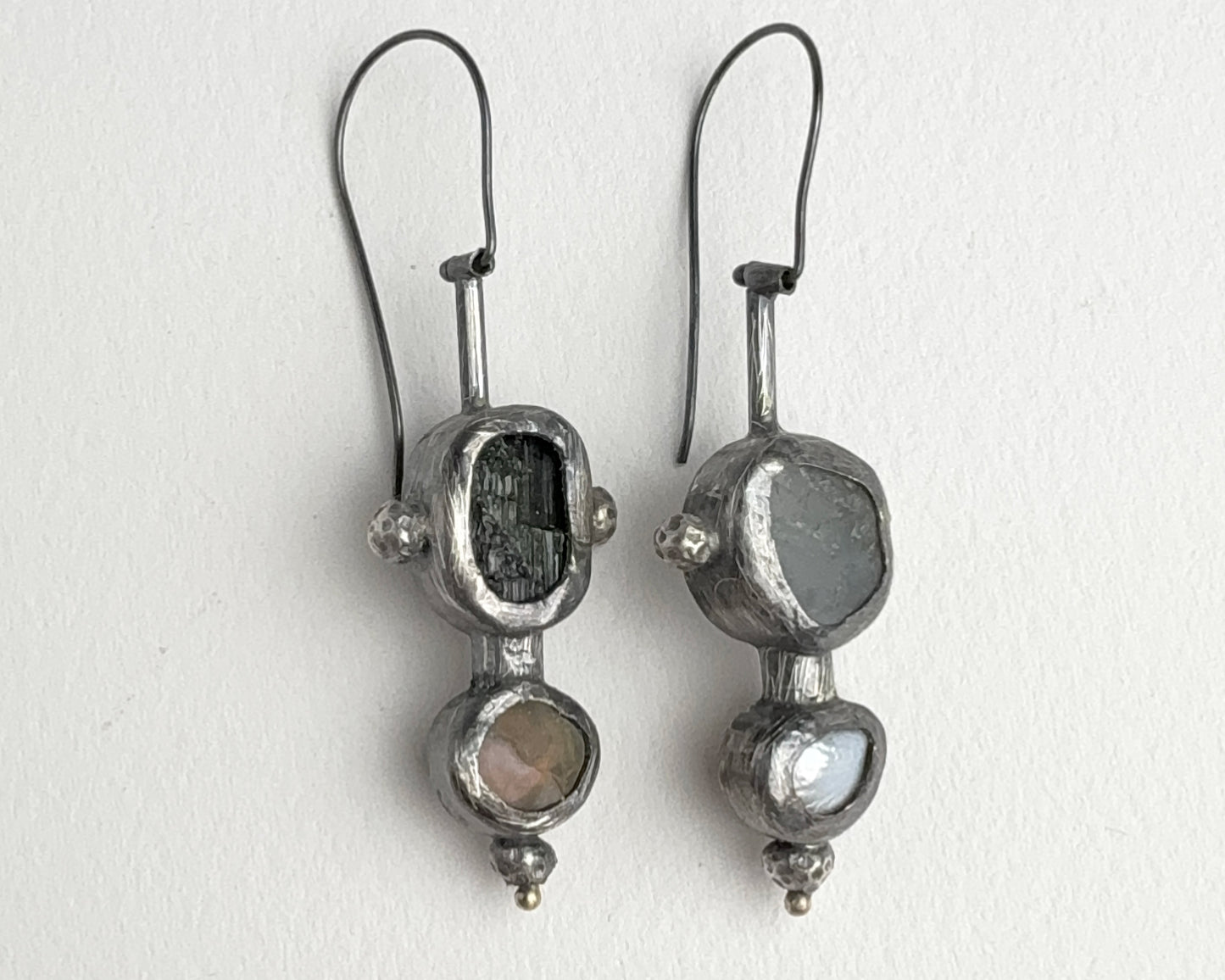 Dual Resonance Gem Earrings