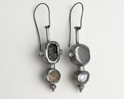 Dual Resonance Gem Earrings
