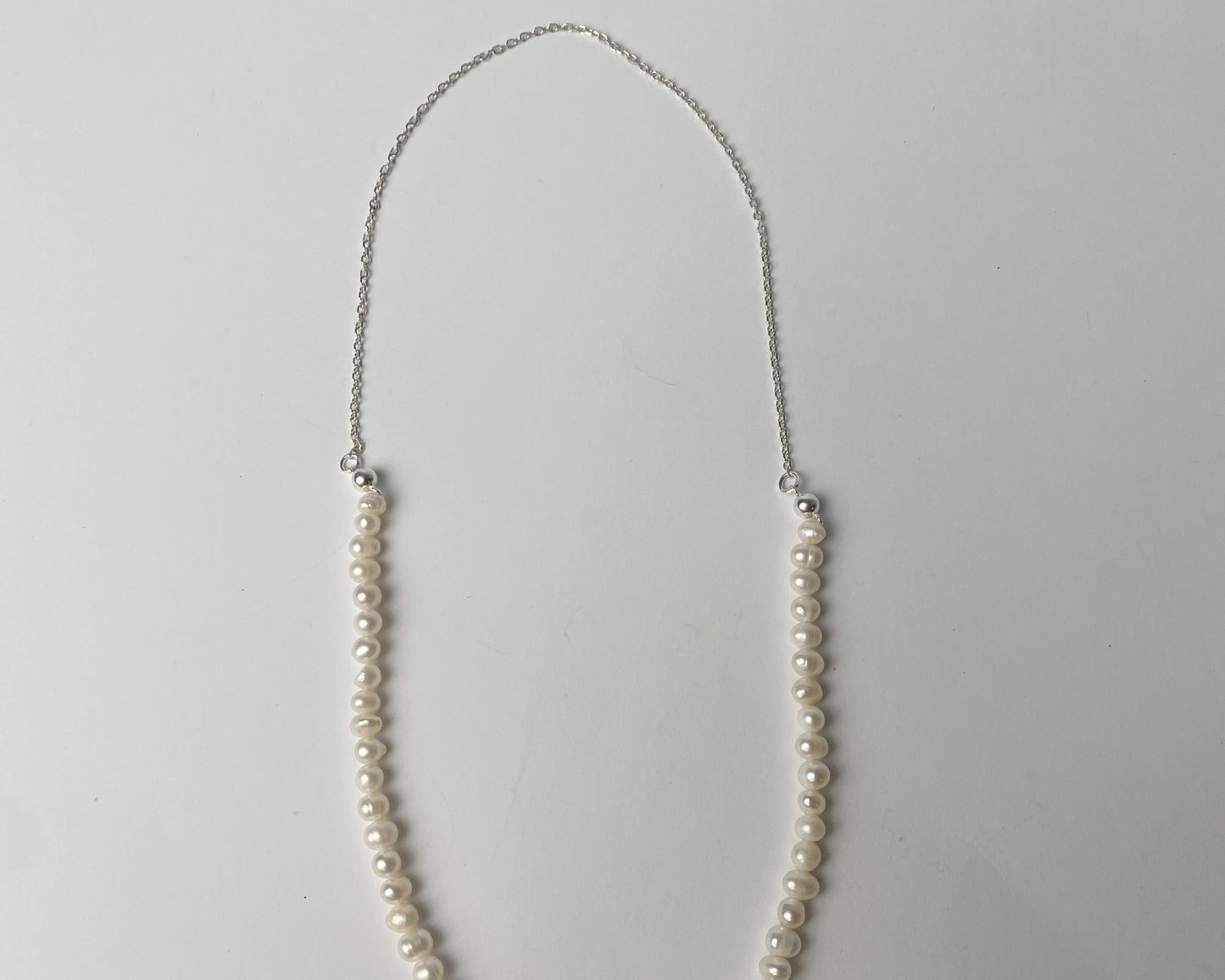 Freshwater Pearl and Sterling Silver Twist Necklace