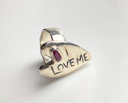 Bague Grenat Heartbeat