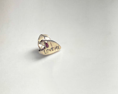 Bague Grenat Heartbeat