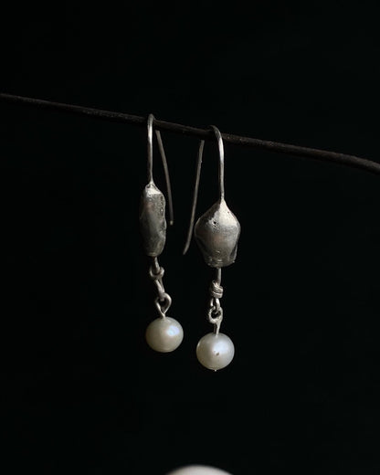 Boucles d'oreilles avec perles naturelles