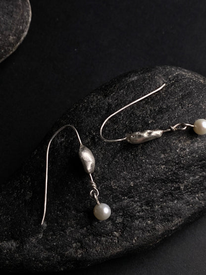 Boucles d'oreilles avec perles naturelles