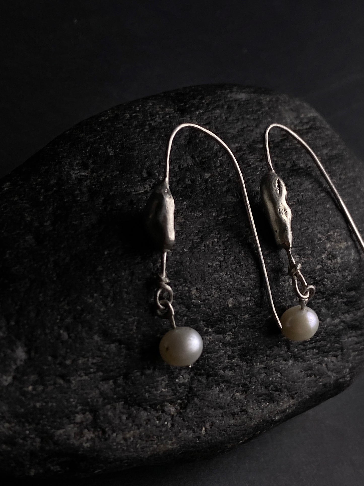 Boucles d'oreilles avec perles naturelles